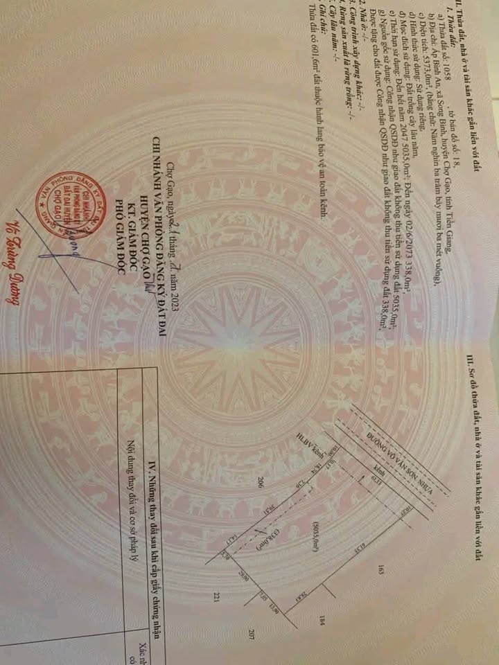 Bán Đất Vườn Chợ Gạo 5300m² Mặt Tiền Võ Văn Sơn - Đầu Tư Sinh Lời