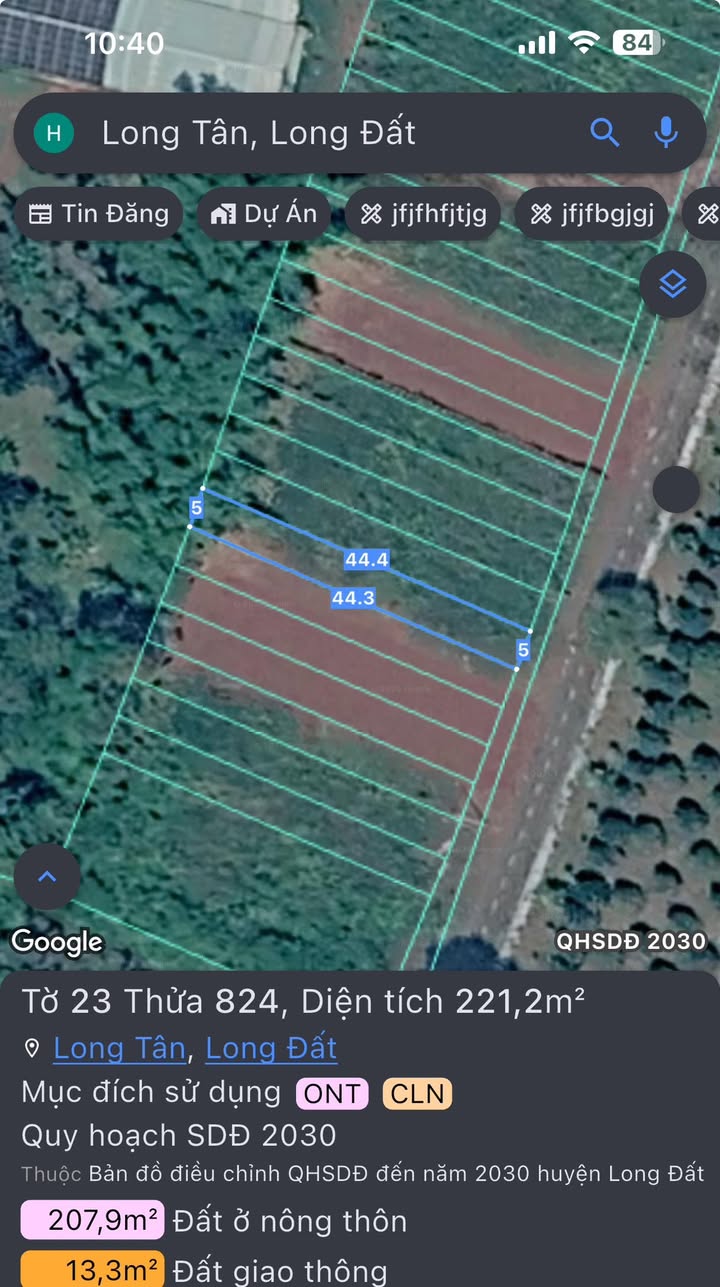 Đất nền liền kề KDC Long Tân, Long Đất 220m² 8xx triệu - Sổ đỏ chính chủ!