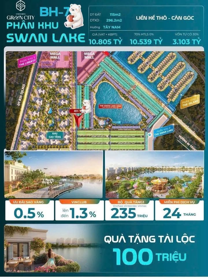 Nhà phố SWAN LAKE Bến Lức 115m² - Vị trí đắc địa, đầu tư sinh lời!