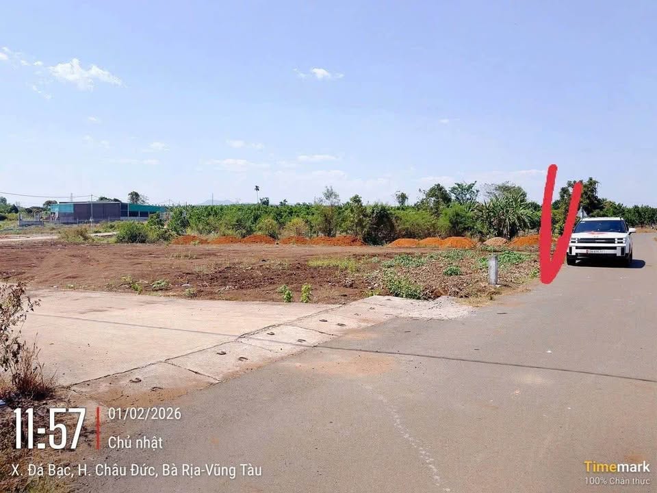 Bán Đất Mặt Tiền Đường Nhựa Xã Nghĩa Thành, Bà Rịa - Vũng Tàu - 124m² Giá 490 Triệu