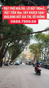 Đất Vàng Mặt Phố Hòa Mã 190m² - Xây Khách Sạn/Building Tiềm Năng