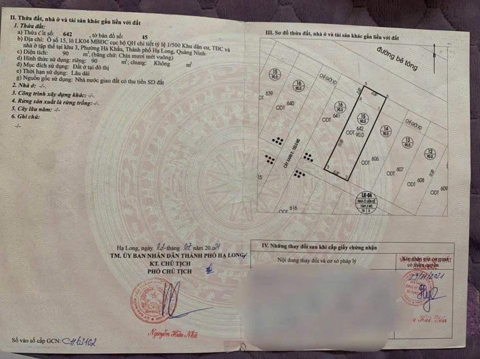 Bán đất tái định cư Đầm Sen, Hạ Long 90m² - Vị trí đắc địa, giá tốt