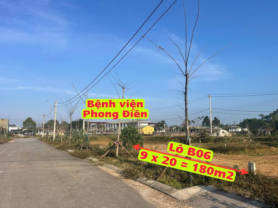 Đất nền Phong Điền, Huế 180m² – Tiềm năng tăng giá vượt trội!