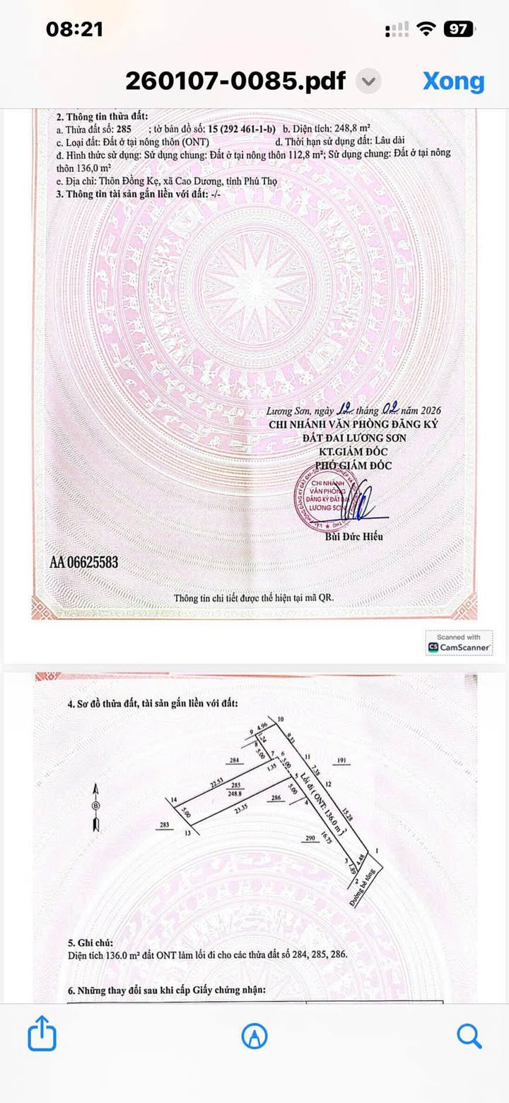 Đất Nền Lương Sơn 112m² Full Thổ Cư - View Đồng Kẹ Thoáng Đãng, Giá Tốt