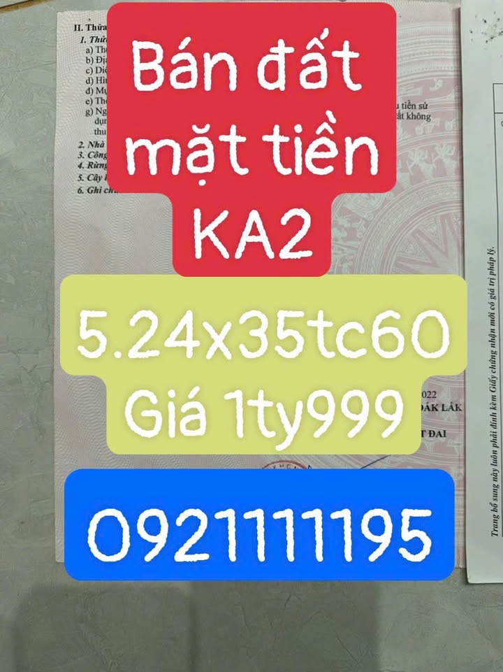 Mặt tiền KA2 BMT 183m² Giá 1.99 tỷ - Kinh doanh/Đầu tư đỉnh cao