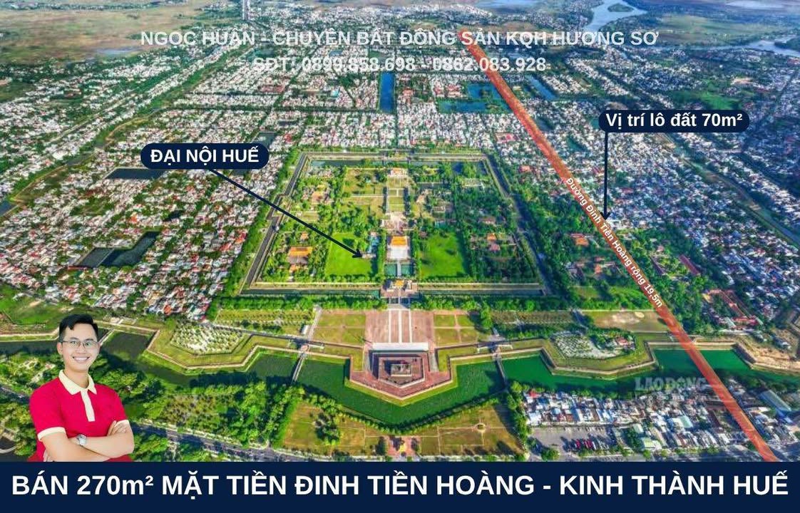 Đất nền Kinh Thành Huế 170m² - Mặt tiền Đinh Tiên Hoàng, Dòng tiền 35 triệu/tháng