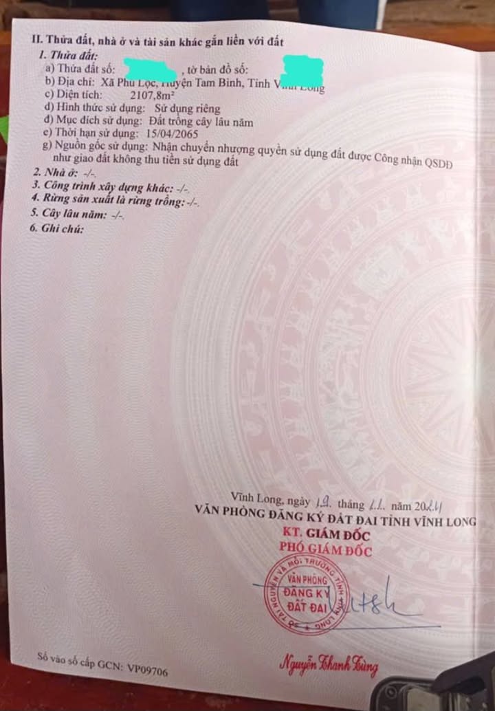 Đất Vườn 2108m² Vĩnh Long - Giá 1.9 Tỷ - Tiềm Năng Sinh Lời Vượt Trội