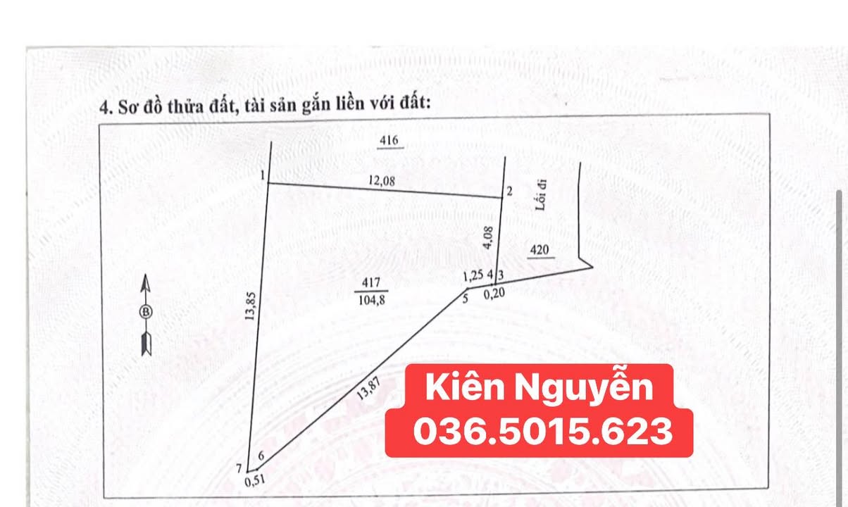 Đất nền 104m² Thị trấn Thanh Sơn, Phú Thọ - Sổ đỏ chính chủ