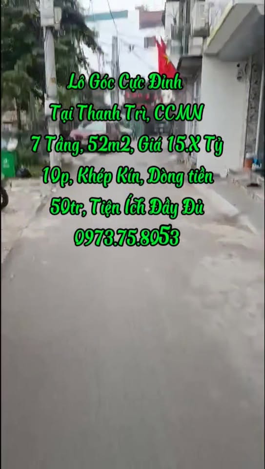 Nhà Mặt Phố Kim Giang 52m², 7 Tầng Thang Máy - Dòng Tiền 50 Triệu/Tháng