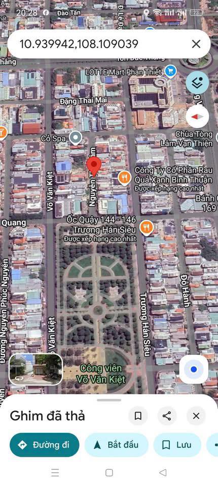 Đất thổ cư mặt tiền Nguyễn Thế Lâm, Phan Thiết - 105m² - 5.5 tỷ