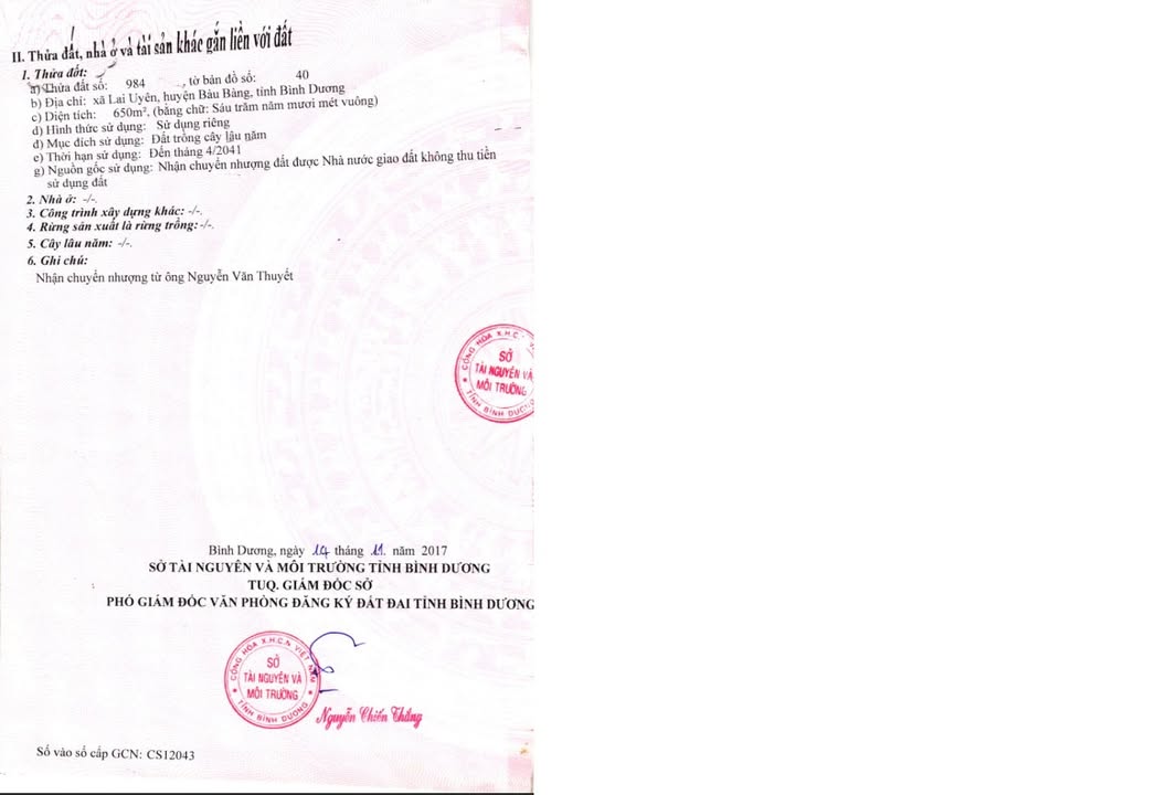 Đất Vàng Bàu Bàng 650m² - Ngay HL610, Sẵn Sổ Hồng, Giá 2.9 Tỷ