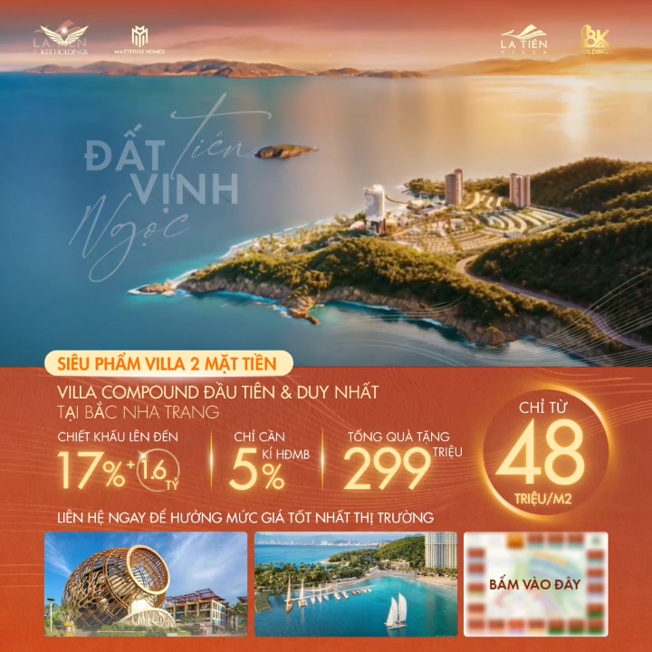 Căn hộ Melia Nha Trang Vĩnh Hòa 60-90 triệu/tháng - View triệu đô biển xanh!