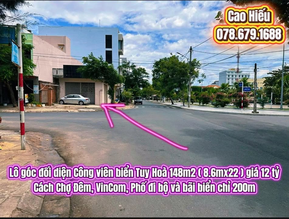 Đất nền Tuy Hoà 148m² - Lô góc đối diện biển, tiềm năng tăng giá!