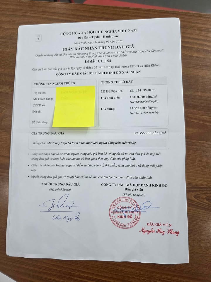 Bán Đất Đấu Giá Nam Định 85m² Hướng Nam - Trung Thành, Vụ Bản