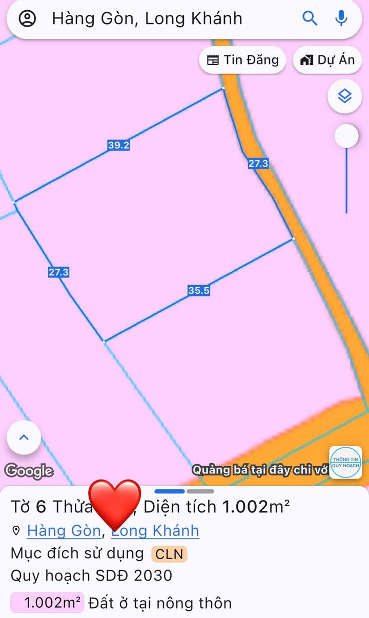 Đất vườn Hàng Gòn Long Khánh 1000m² giá 1.9 tỷ - Sổ hồng sẵn