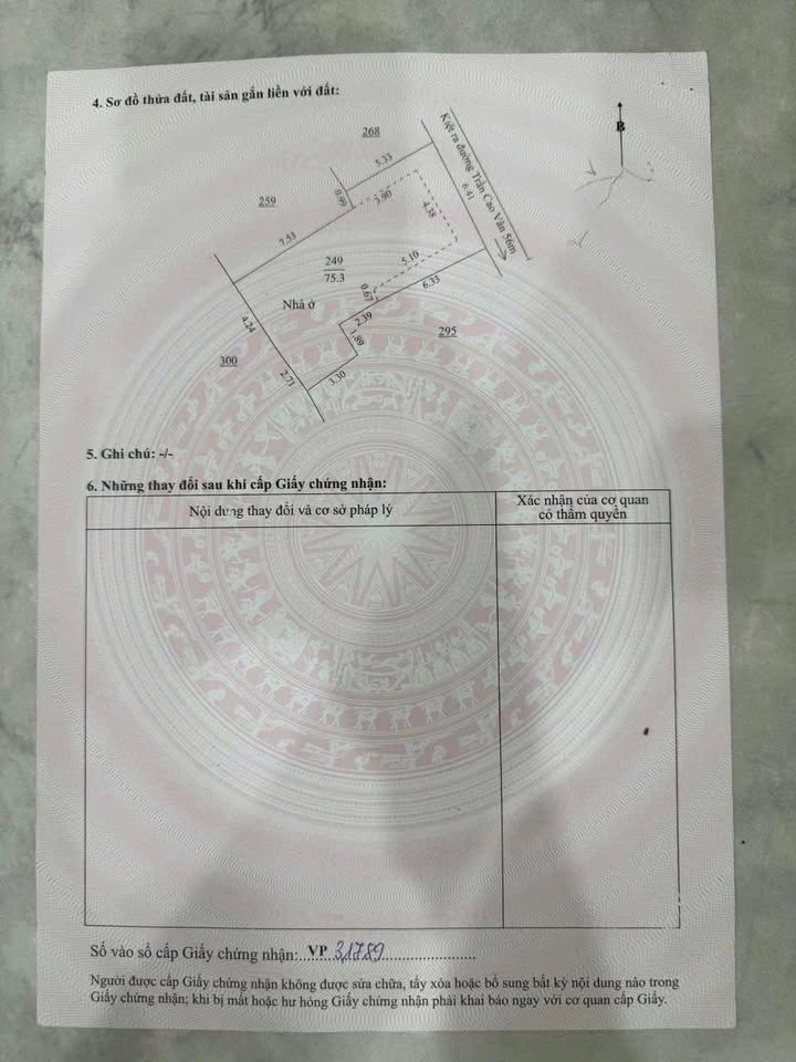 Bán đất kiệt Trần Cao Vân, Thanh Khê - 75.3m² - Giá 3 tỷ - Sổ đỏ sẵn sàng