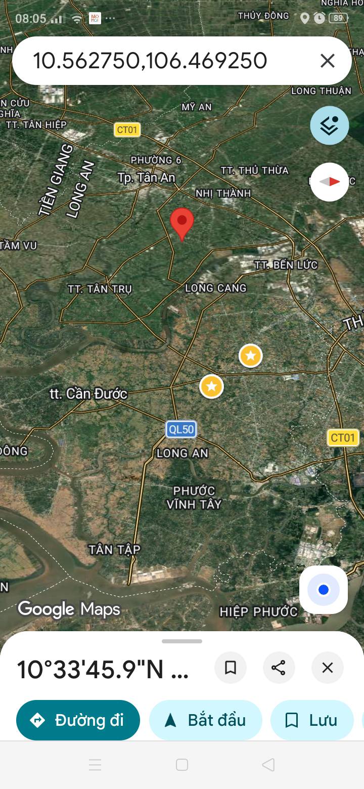 Đất Nền Góc 2 Mặt Tiền 215m² Tân Trụ, Long An - Sổ Hồng Thổ Cư 100%