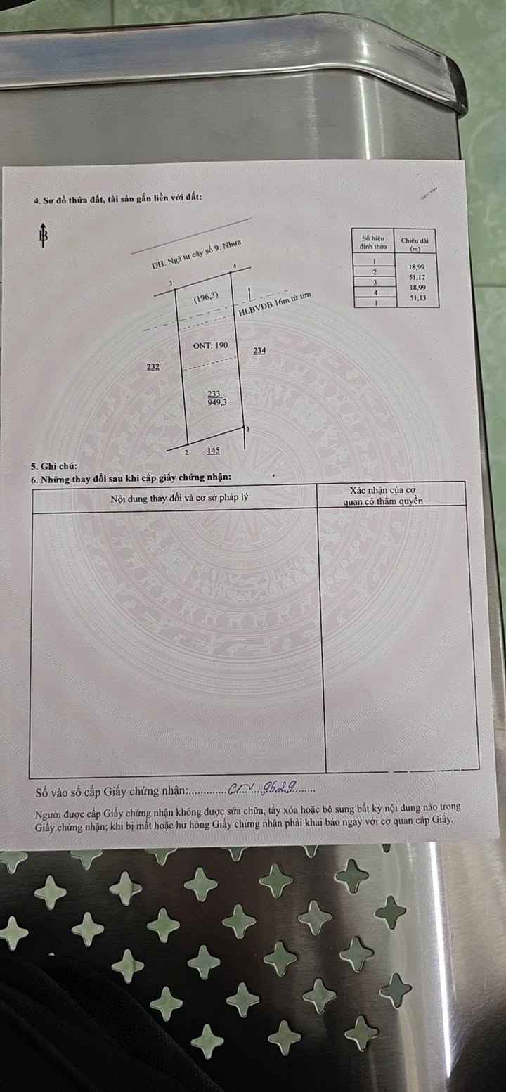 Đất nền Đồng Tiến Đồng Phú 950m² giá 1.8 tỷ - Sổ đỏ chính chủ