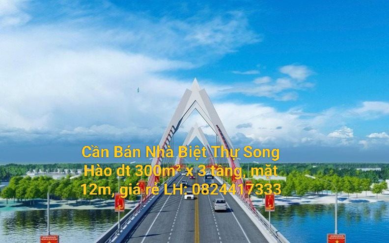 Biệt thự mặt tiền Song Hào Nam Định 300m² - Vị trí kinh doanh VIP