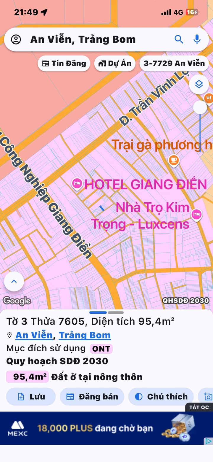 Đất nền An Viễn Trảng Bom 96m² giá 900 triệu - Sổ đỏ chính chủ