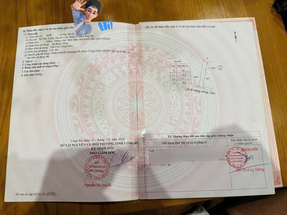 Bán Gấp 2 Nền Đất Thổ Cư Tân Trạch, Cần Đước, Long An - 850 Triệu