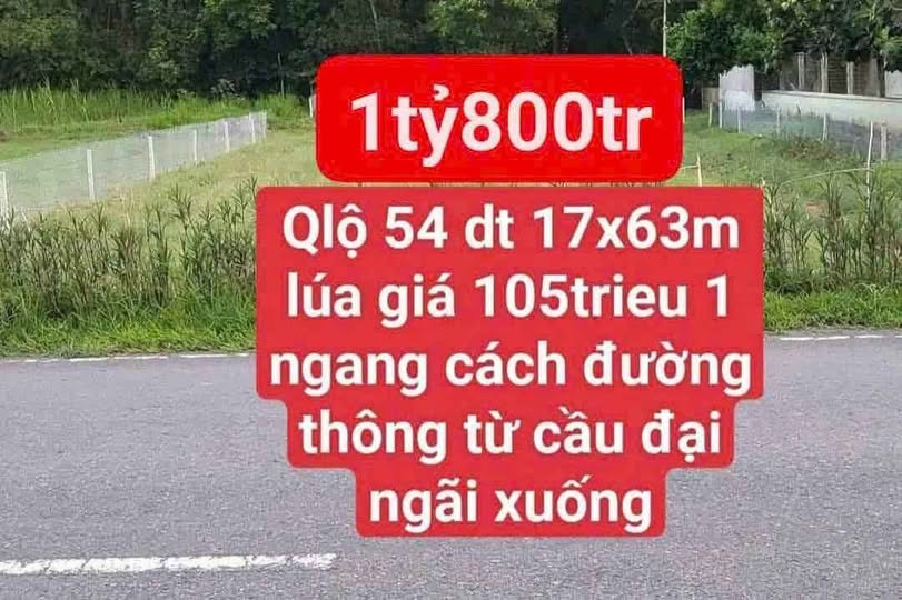 Bán đất mặt tiền QL54 Trà Cú 1020m² - Vị trí đắc địa kinh doanh