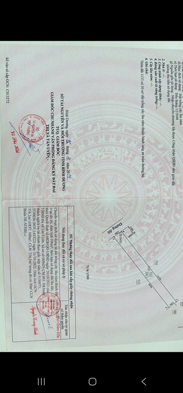 Đất nền Bắc Tân Uyên 360m² giá 3.25 tỷ - Sổ đỏ chính chủ