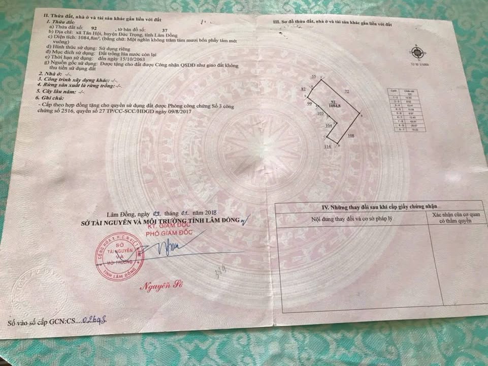 Bán Đất Vườn 1080m² Xã Tân Hội, Đức Trọng - Sổ Đỏ Sẵn Sàng