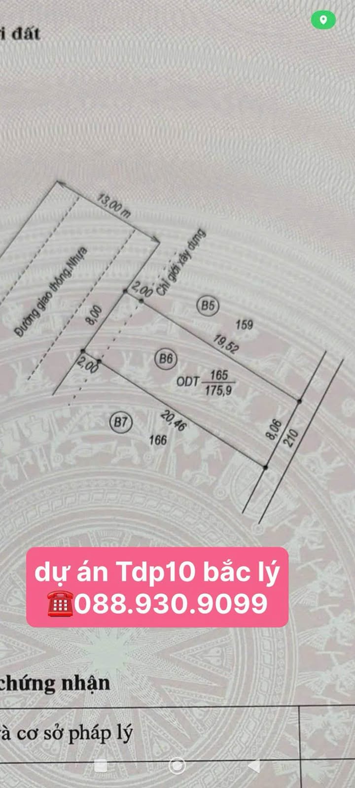 Đất nền TDP10 Bắc Lý - 176m² - Kinh doanh đắc địa