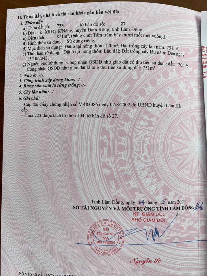 Bán Đất Đạ K'Nàng 4400m² Mặt Tiền ĐT 724 - Sổ Đỏ Chính Chủ!