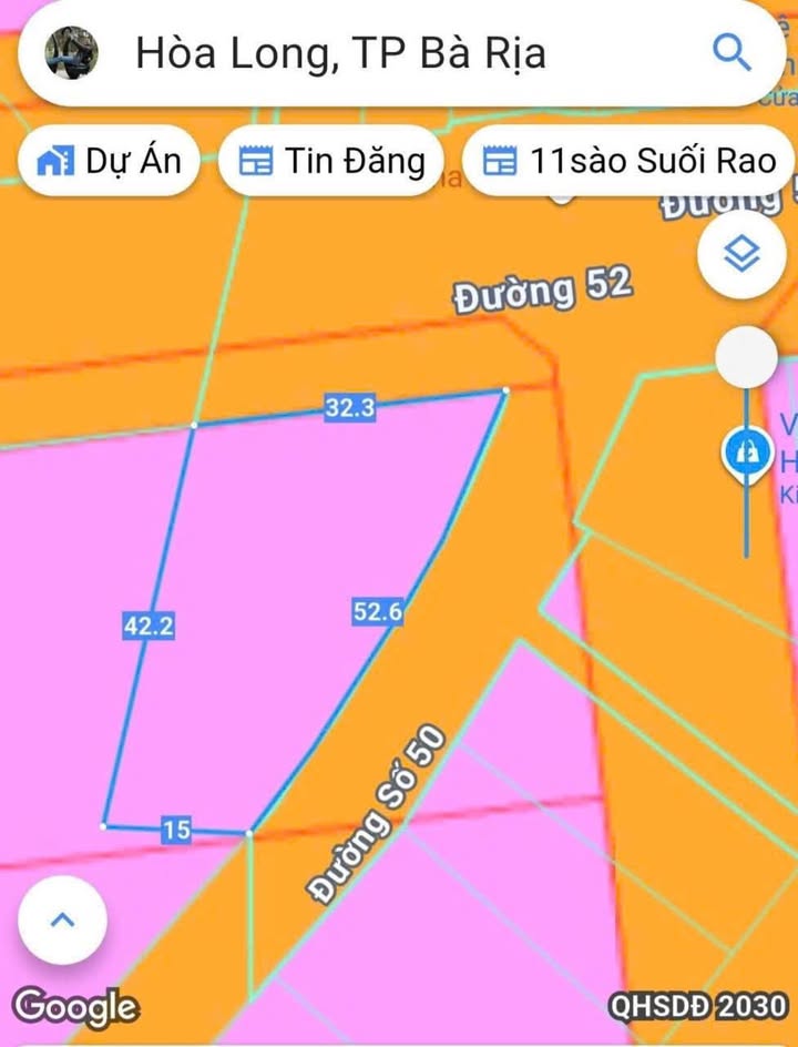 Đất Góc 2 Mặt Tiền Tỉnh Lộ 52, 1055m² - Cơ Hội Đầu Tư Vàng Tại Bà Rịa