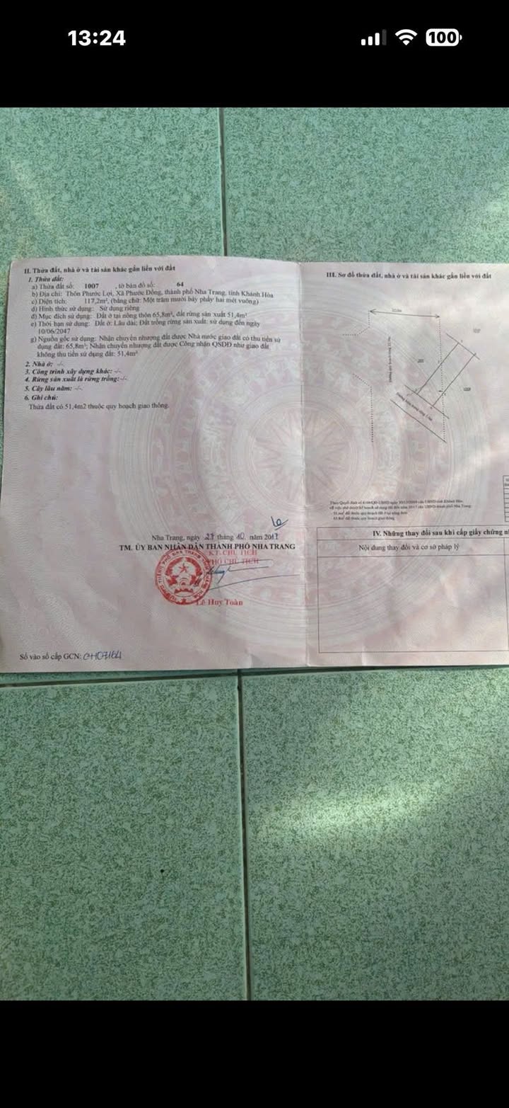 Đất Nền Phước Hải Nha Trang 117m² Sổ Hồng Riêng - Giá 1.15 Tỷ