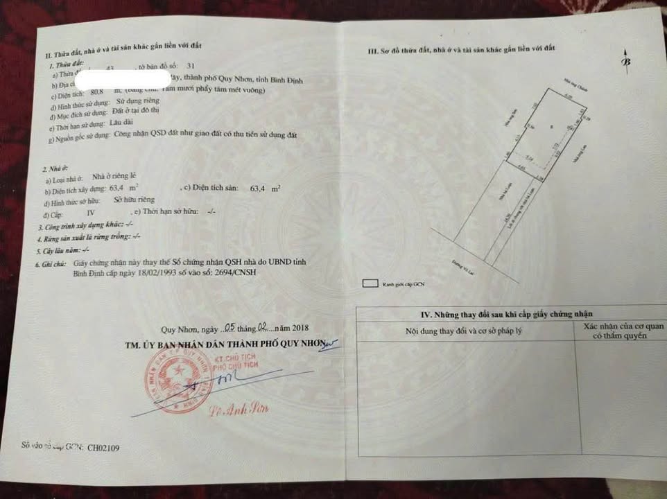 Nhà Hẻm Võ Lai Quy Nhơn 81m² - Sẵn sàng ở ngay!