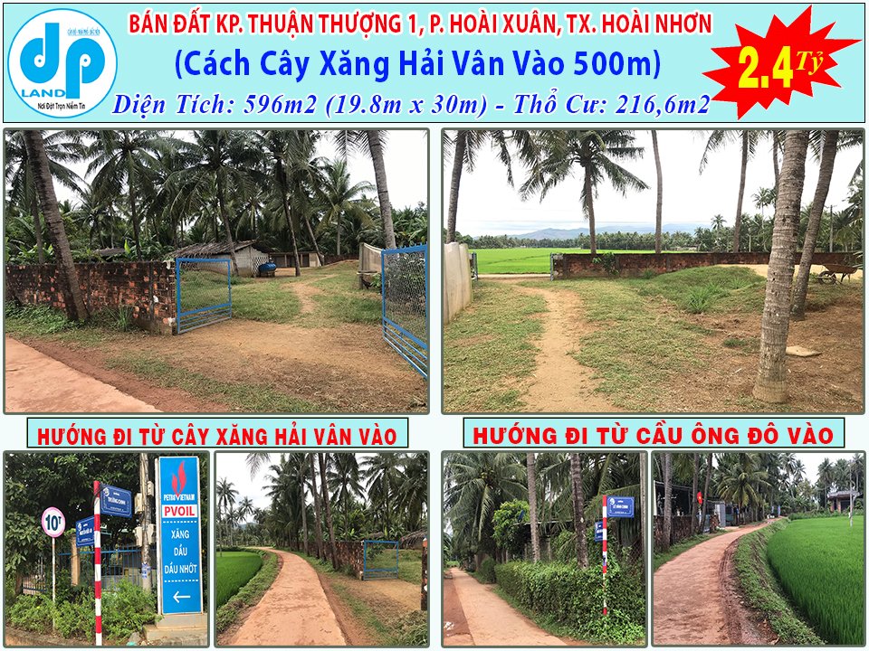 Đất nền Hoài Nhơn 596m² - Mặt tiền Nguyễn Hữu An, Sổ đỏ sẵn sàng