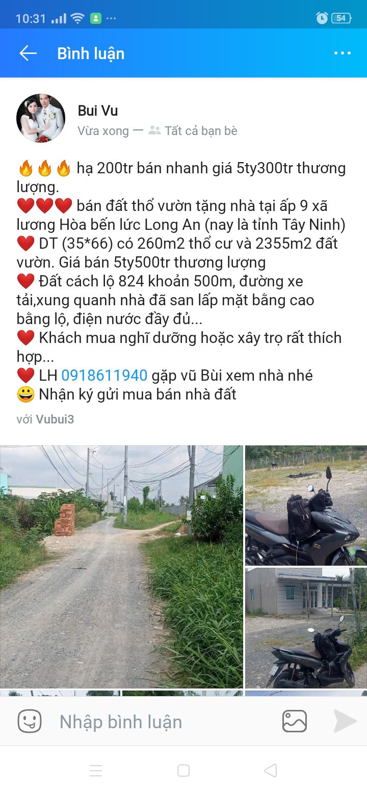 Đất vườn Bến Lức, Long An 2310m² - Sổ đỏ chính chủ, tặng nhà!