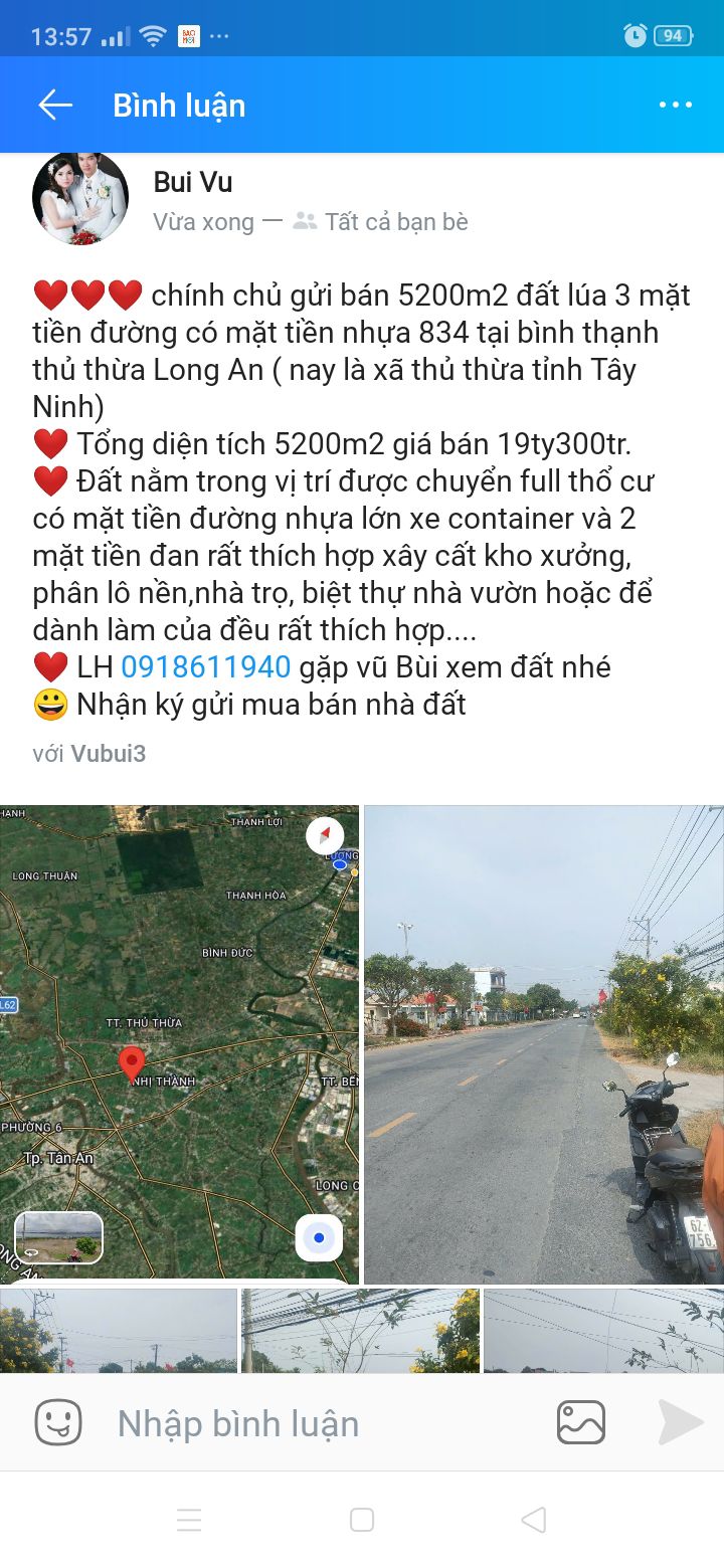 Đất Nền 5200m² Đường 834 Long An - Sổ Đỏ Chính Chủ!