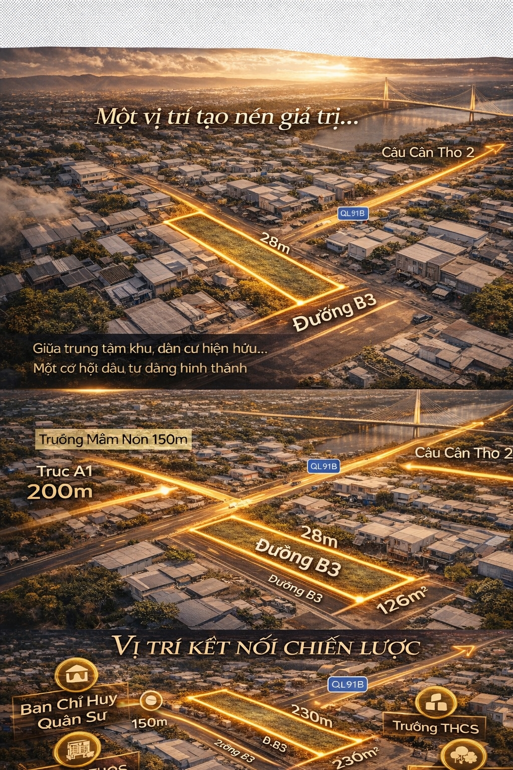 Bán Đất Nền Cái Răng 126m² Hướng Tây Nam - Sổ Hồng Chính Chủ