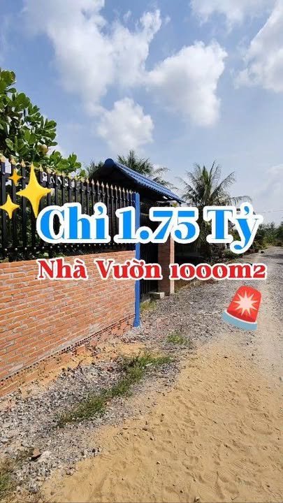 Nhà vườn Hòa Khánh Tây 1.000m² giá 1.75 tỷ - Nghỉ dưỡng lý tưởng!
