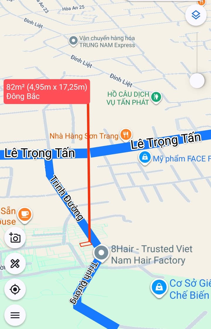 Bán Đất MT Trinh Đường, Đà Nẵng - 82m², Sổ Hồng Sẵn Sàng