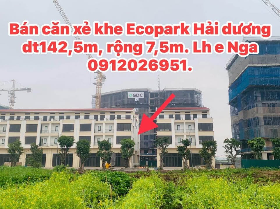 Bán Nhà Xẻ Khe Ecopark Hải Dương 142.5m² - Kinh Doanh Sầm Uất