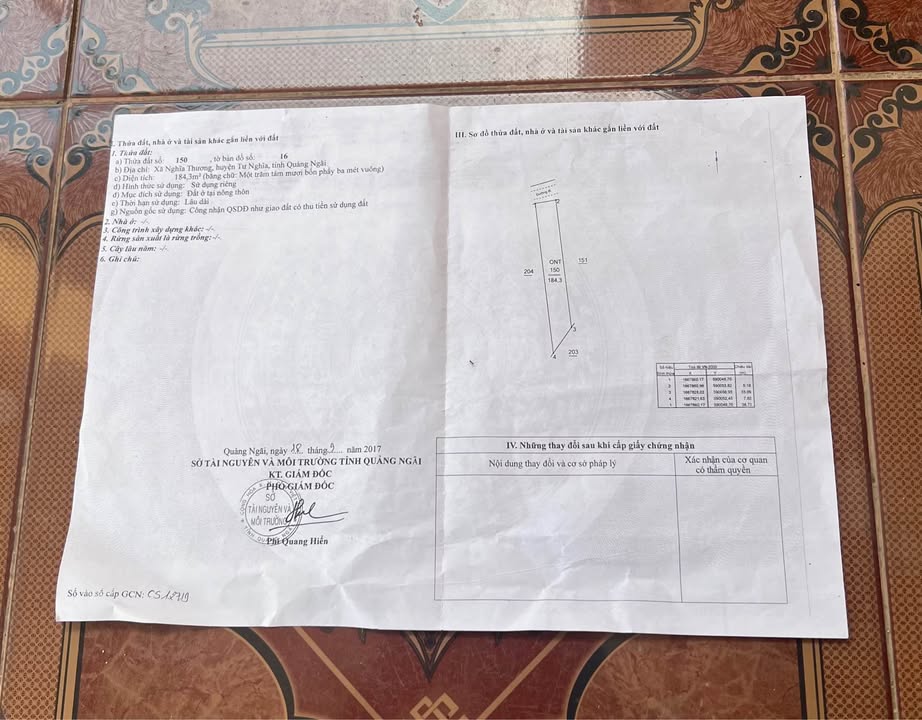 Đất Tặng Nhà Mặt Tiền Tư Nghĩa 184.3m² Sổ Đỏ Chính Chủ