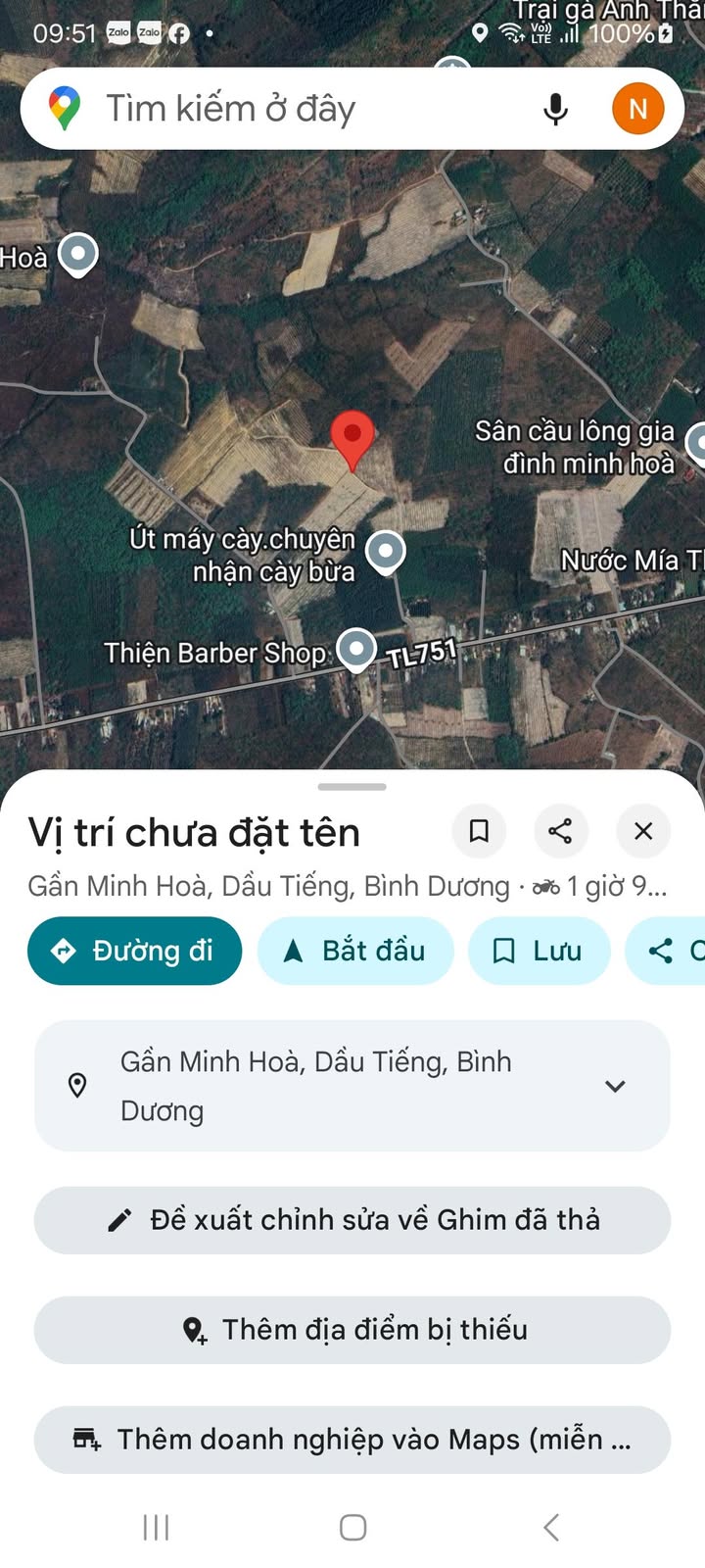 Đất Nền Minh Hòa Dầu Tiếng 3819m² - Mặt Tiền Nhựa, Sẵn Sổ Hồng