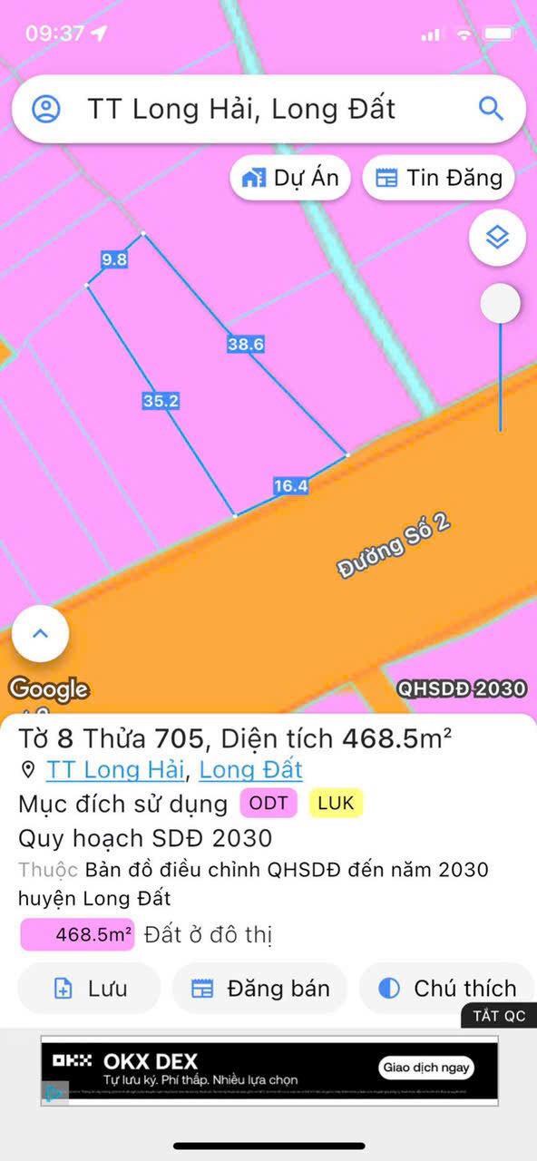Đất Mặt Tiền Kinh Doanh Long Hải - 468m² - 8.5 Tỷ