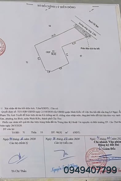 Đất thổ cư 98.9m² Bờ Kè Rạch Cái Sơn, Cần Thơ - Giá đầu tư tốt