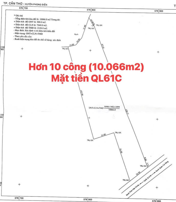 Bán Gấp Đất Vàng Quốc Lộ 61C, Cần Thơ 10.066m² - Kinh Doanh Đa Ngành