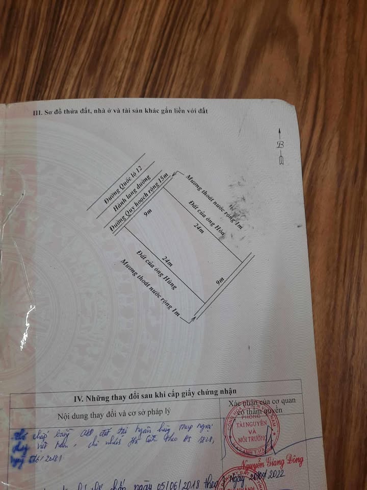 Đất Nền Mặt Tiền QL 12C, Kỳ Tân, Hà Tĩnh - 216m² Full Thổ Cư, Giá 1 Tỷ