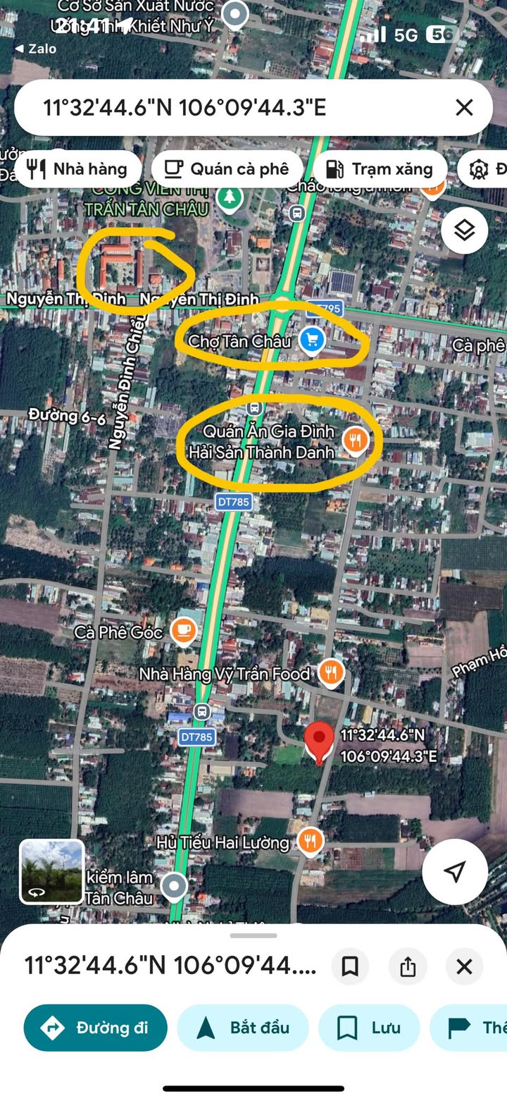 Đất nền Tân Châu Tây Ninh 360m² giá 1.2 tỷ - Sổ đỏ chính chủ