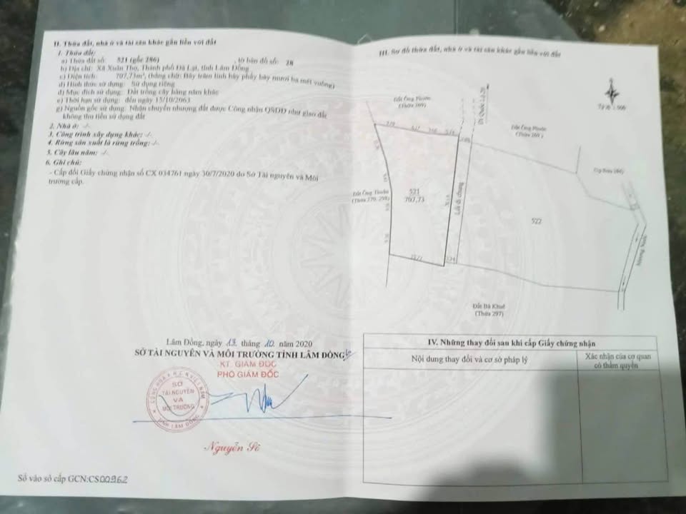 Đất nền Xuân Thọ Đà Lạt 707m² giá 2.7 tỷ - Tiềm năng tăng giá cực lớn