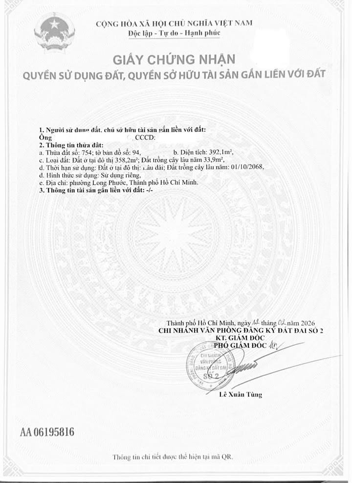 Bán đất mặt tiền Trường Thạnh, TP Thủ Đức 358.2m² full thổ cư - Giá tốt đầu xuân!