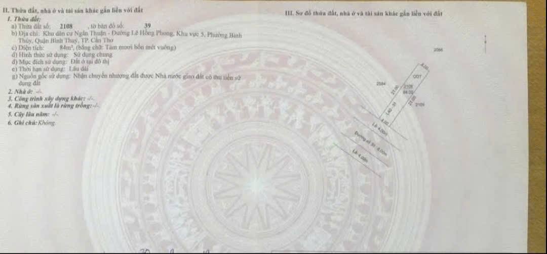 Bán Đất Nền KDC Ngân Thuận, Ninh Kiều - 84m² Sổ Hồng, Lộ 14m